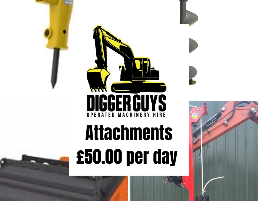 Image of our ground works Attachment Hire service.,  Drainage,  Digger Guys Ground Works, Ground Works in Tadworth,  Groundworks,  Foundations & Footings,  ,  Hard Landscaping. Digger Guys is located in Tadworth.